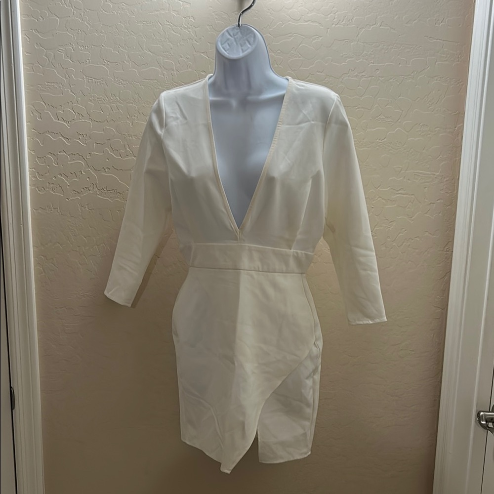 Missguided Cream Mini Dress